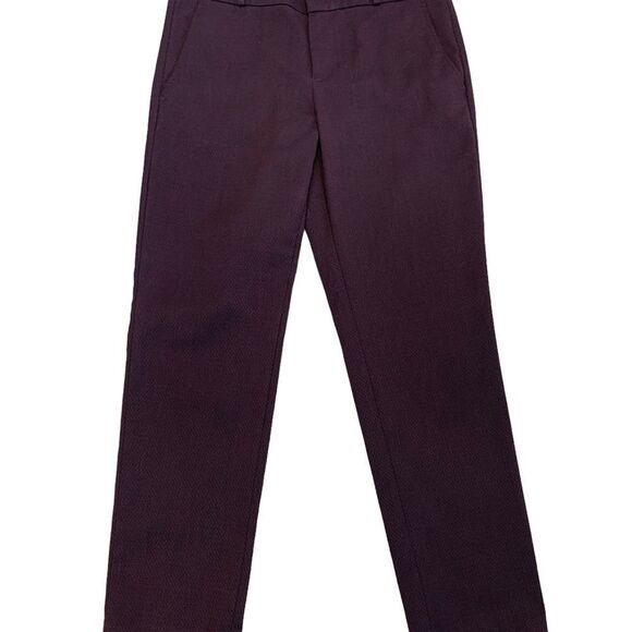 Banana Republic maroon Reegan mid rise slim fit pants Sz 6 - Picture 3 of 12